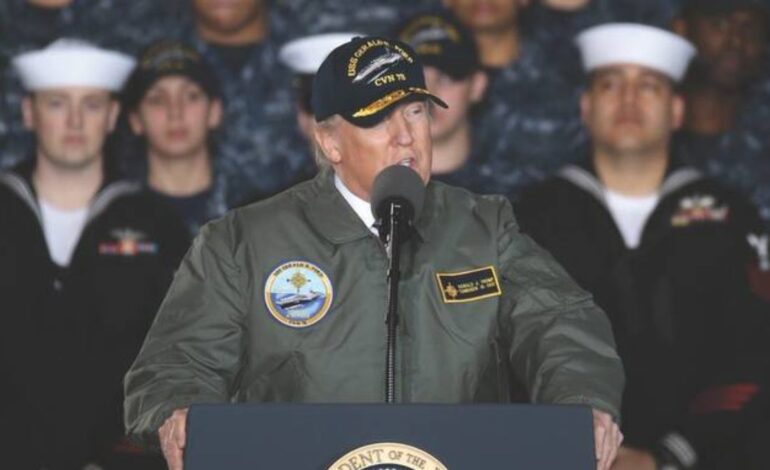 Trump Reveals Proposal for Building a New US Navy Battleship
