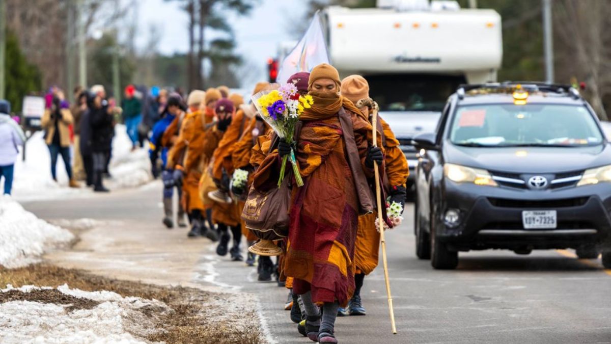 2,300 Miles for Peace: Buddhist Monks Finish Historic Walk to Washington