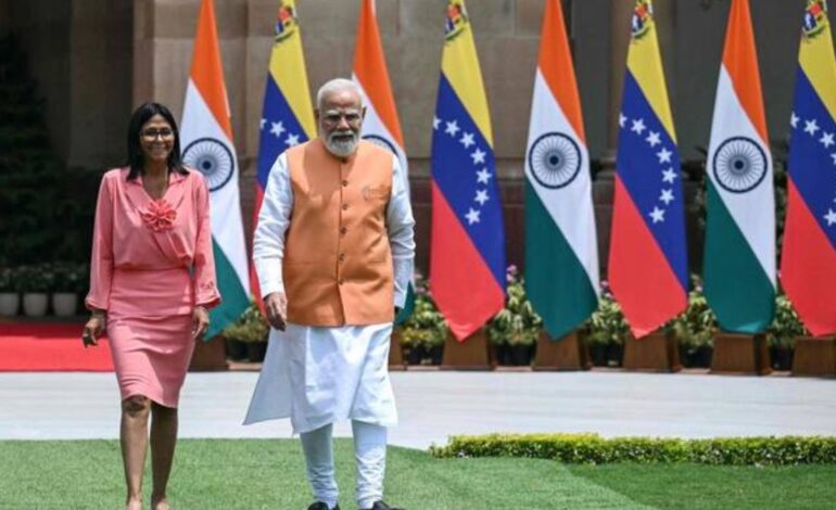 India Rolls Out the Red Carpet for Venezuela’s Delcy Rodriguez
