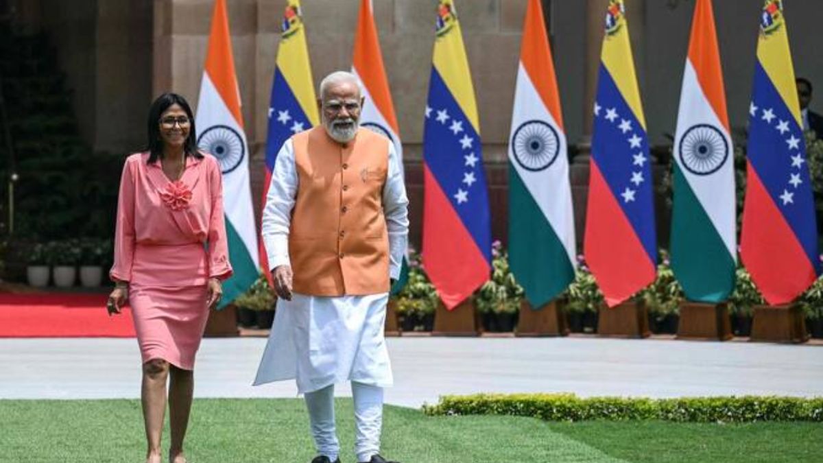India Rolls Out the Red Carpet for Venezuela’s Delcy Rodriguez