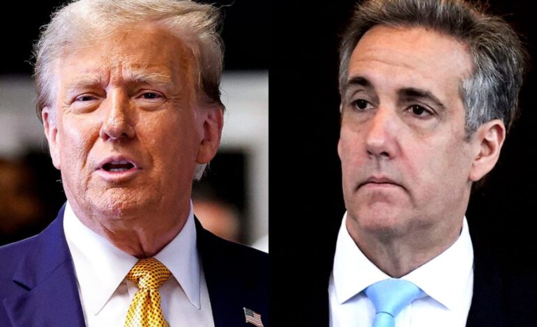 Trump and Michael Cohen Have a Rare Friendly Exchange at a Political Low Point