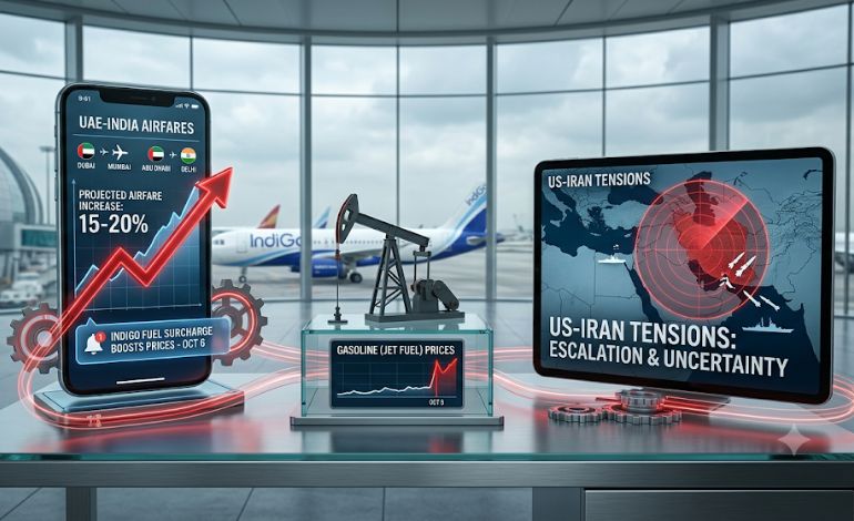 UAE-India Airfares Will Climb as IndiGo Boosts Gasoline Prices on October 6 US-Iran Tensions
