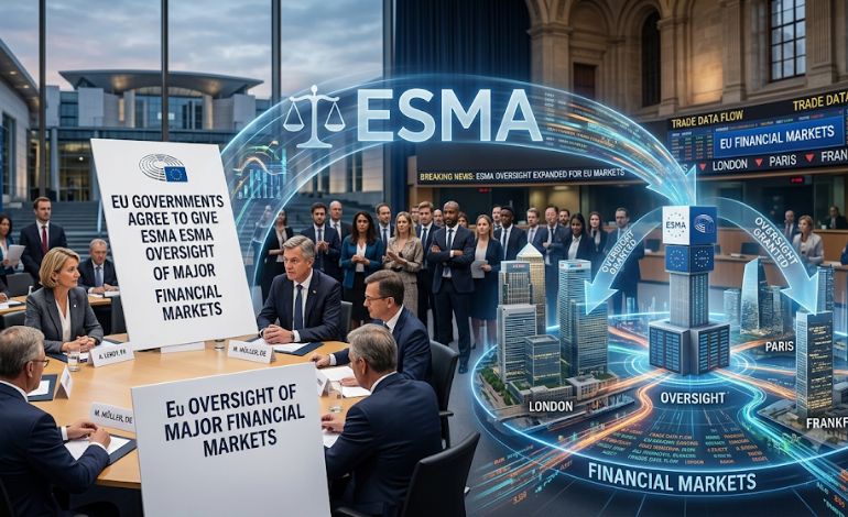 EU governments agree to give ESMA Oversight of Major Financial Markets