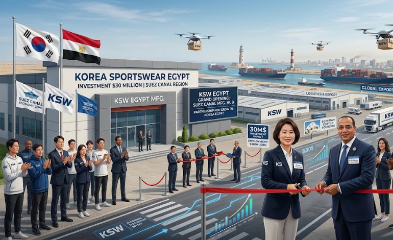 South Korean Sportswear Invests $30 Million in Egypt’s Suez Canal Region