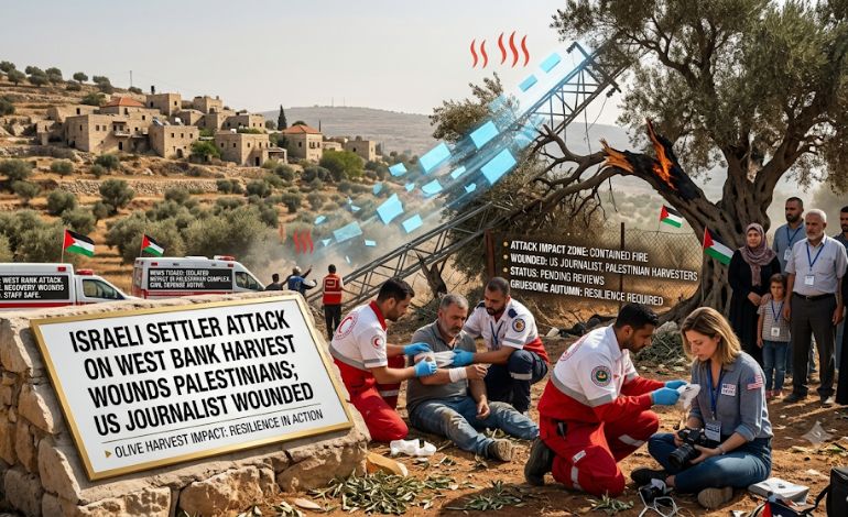Israeli Settler Attack on West Bank Harvest Wounds Palestinians US journalist