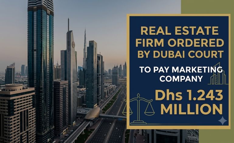 Real Estate Firm Ordered by Dubai Court to Pay Marketing Company Dhs1.243 Million